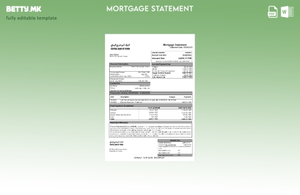 модерен стил Јеменската централна банка на Јеменската банка за хипотека во шабло
